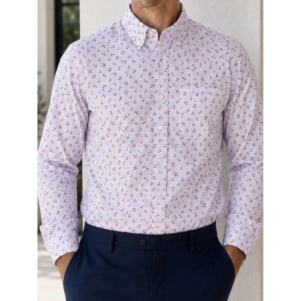 Bonobos Everyday Men's Shirt Buttondown Floral Printed Tailored Fit XL 290495